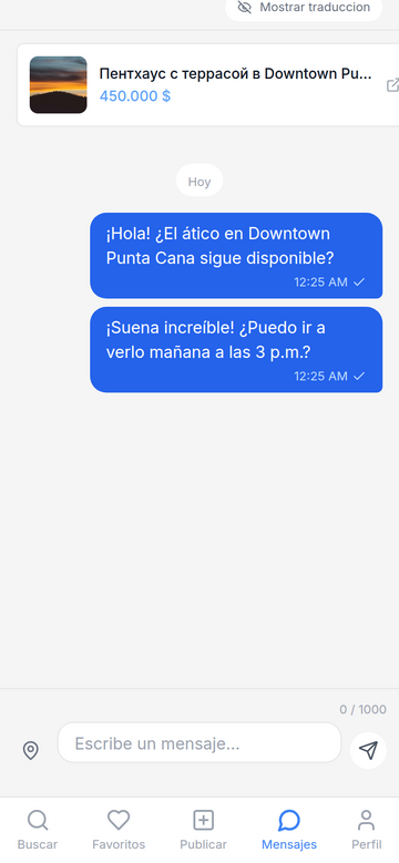 Chat with auto-translate